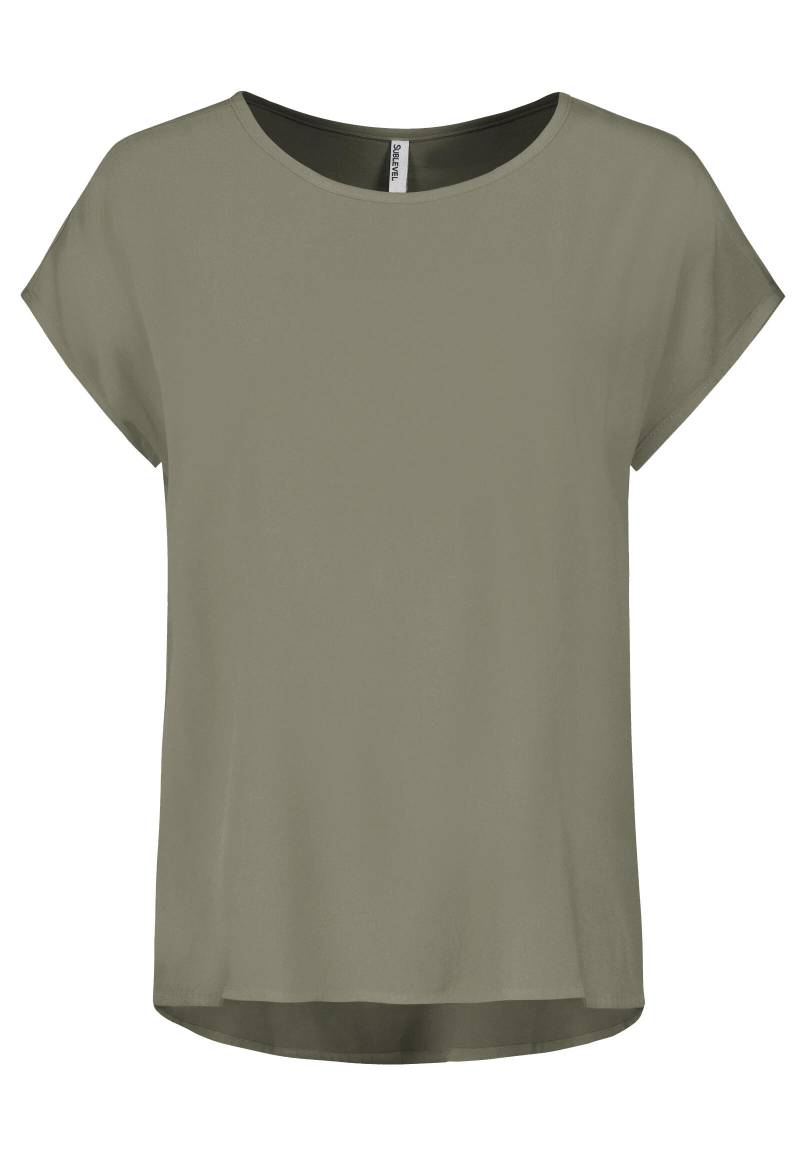 Authentic Style - RE9CIGt1cnphcm0gQmx1c2UgQmFzaWMvVU5J washed olive - Gr. - XXL von Authentic Style