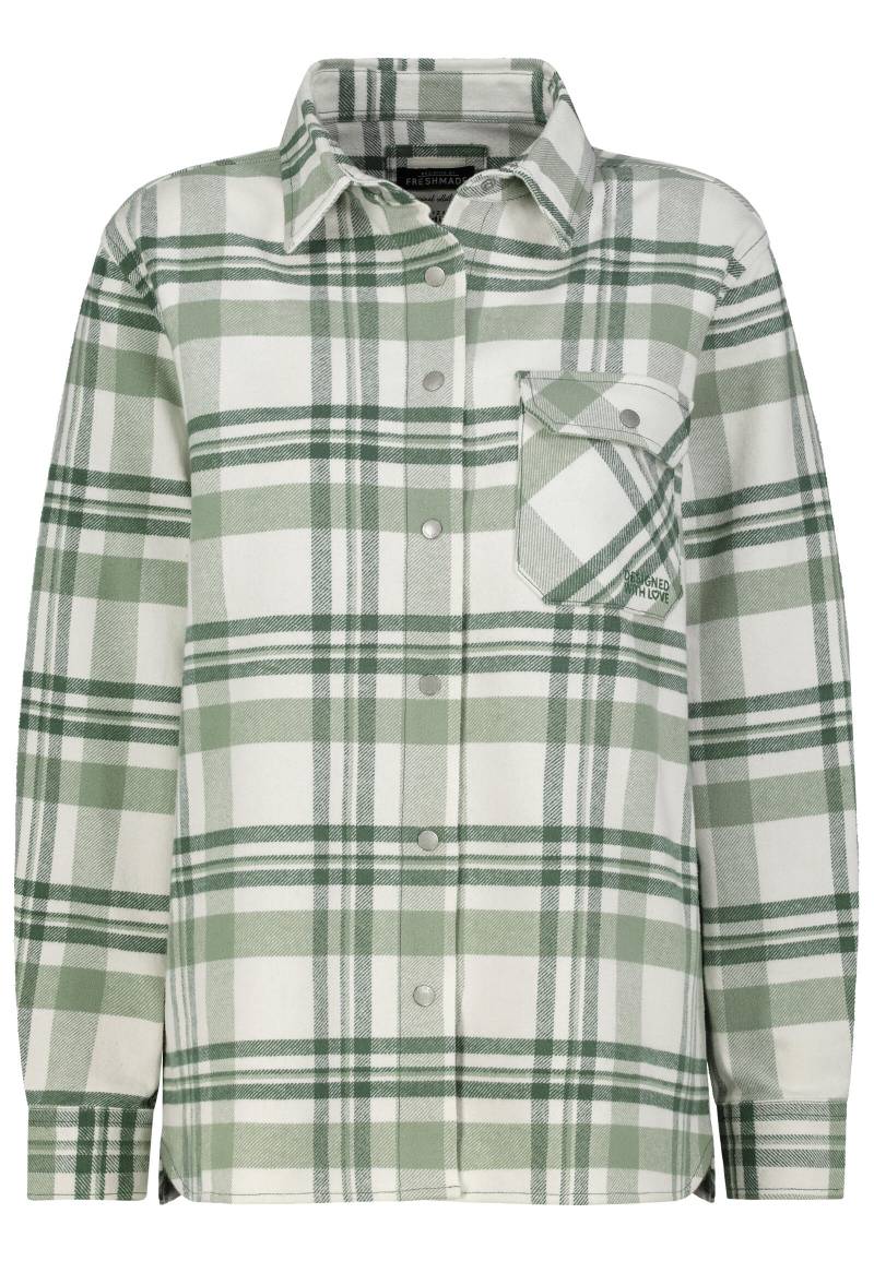 Authentic Style - RE9CIGxlaWNodGUgSmFja2U= check: offwhite-mineral green-forest gre - Gr. - S von Authentic Style