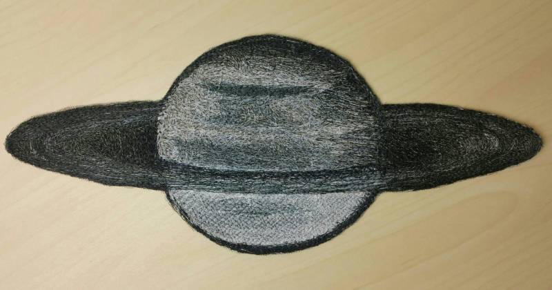 Handgemachter Big Planet Bestickter Aufnäher von AuthenticEmbroidery