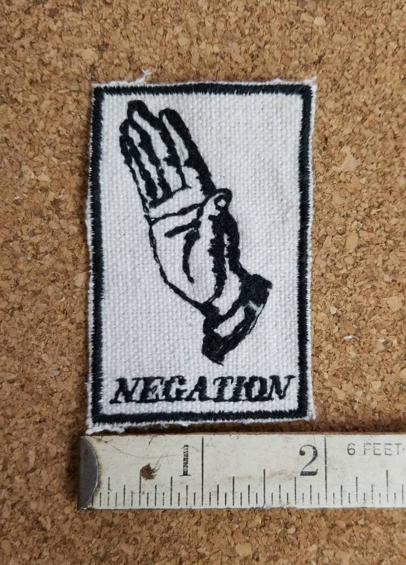Handmade Bestickter Negation Punk Rock Hip Hop Aufnäher Für Jacke Oder Hut von AuthenticEmbroidery