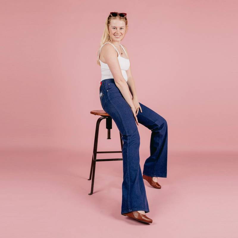 Winchesters Jeans, Schlaghose Aus Deadstock-Material, Denim-Jeans von AuthentiqueSeventies