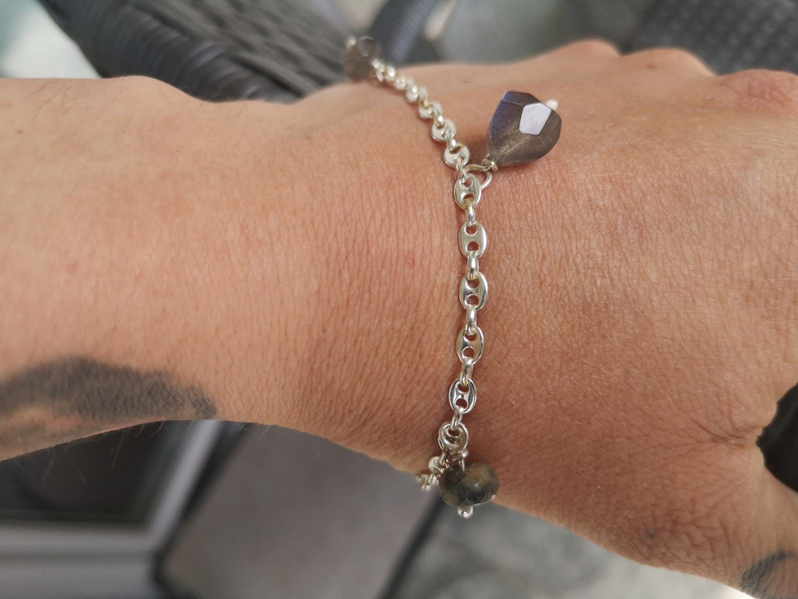 Labradorite Bracelet, Calming Bracelet, Upgrade Your Jewelry Collection With Our Stunning Handmade Labradorite Silver 925 Bracelet von AuthierSusanne