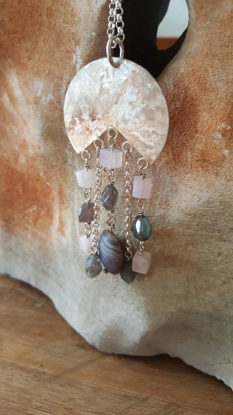 Lange Kette Silber 925, , Halskette, Halsschmuck Lang, Länge Verstellbar, Kette von AuthierSusanne