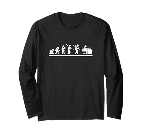 Autor Evolution Journalist Men Funny Writer Langarmshirt von Author Gifts For Writers And Journalists