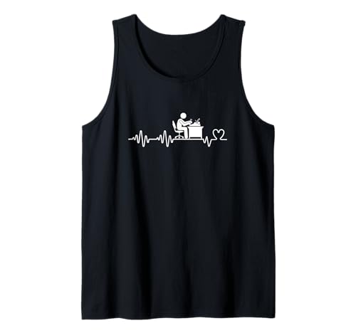 Autor Heartbeat Men Funny Writer Tank Top Autor Heartbeat Men Funny Writer Tank Top von Author Gifts For Writers And Journalists