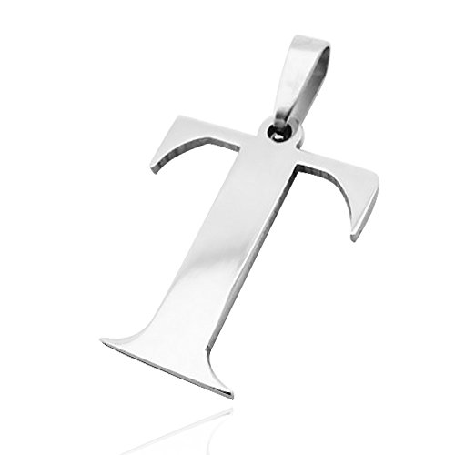 Anhänger Buchstabe Alphabet Halskette Lederkette Kugelkette Herren Damen T-nur-anhänger von Autiga