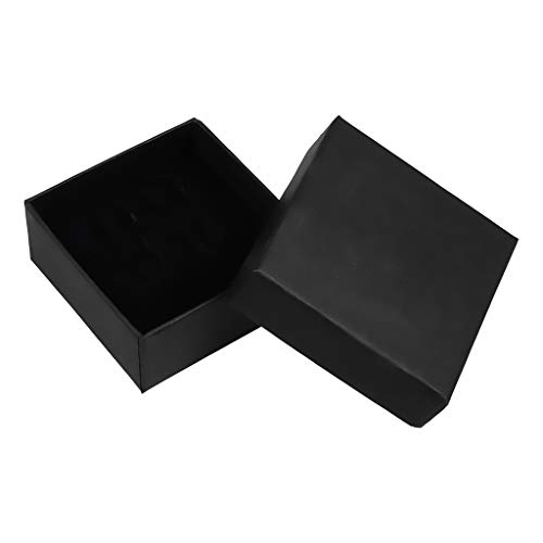 Autiga Geschenkschachtel Schmuckschachtel Geschenkbox Ring Schmucketuis Karton schwarz 50 x 50 x 22 mm 3er Pack von Autiga