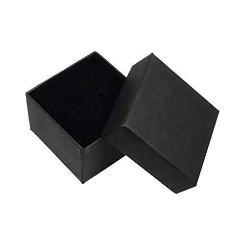 Autiga Geschenkschachtel Schmuckschachtel Geschenkbox Ring Schmucketuis Karton schwarz 50 x 50 x 32 mm 10er Pack von Autiga