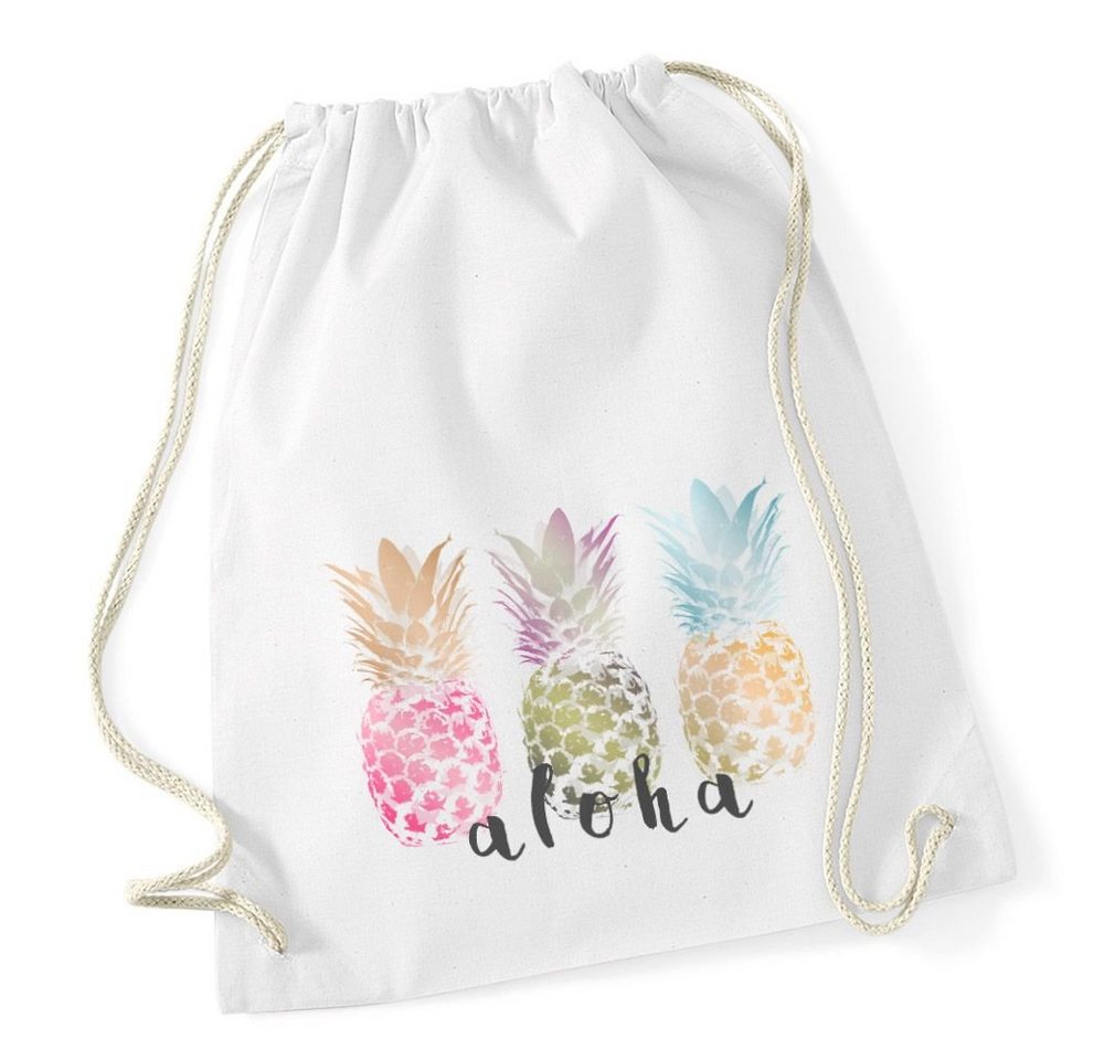 Autiga Turnbeutel Turnbeutel Ananas Aloha Hipster Beutel Tasche Jutebeutel Stringbag Drawstring von Autiga