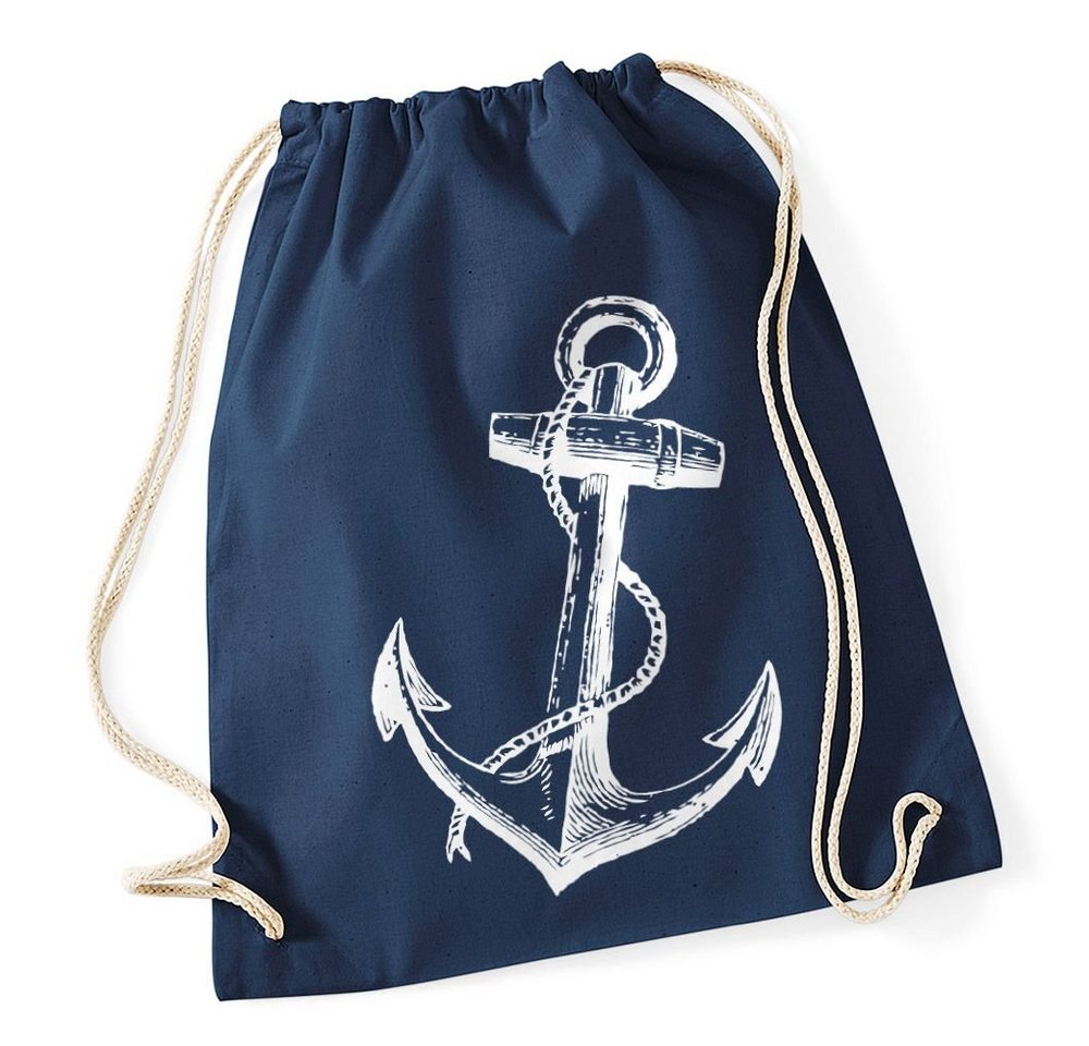 Autiga Turnbeutel Turnbeutel Anker Hipster Beutel Tasche Anchor Jutebeutel Beuteltasche Drawstring von Autiga