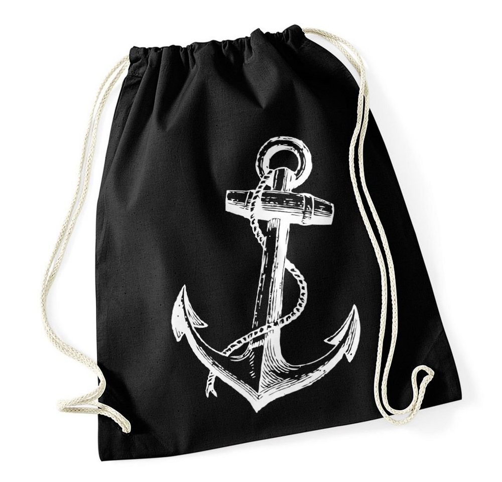 Autiga Turnbeutel Turnbeutel Anker Hipster Beutel Tasche Anchor Jutebeutel Beuteltasche Drawstring von Autiga