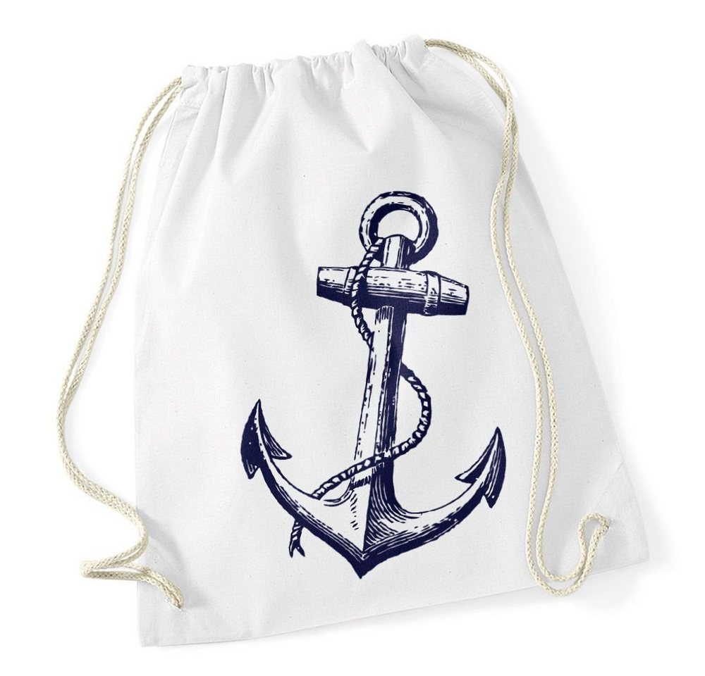 Autiga Turnbeutel Turnbeutel Anker Hipster Beutel Tasche Anchor Jutebeutel Beuteltasche Drawstring von Autiga