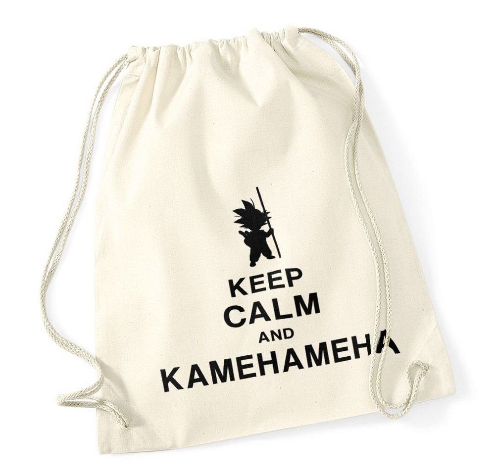 Autiga Turnbeutel Turnbeutel Keep Calm and Kamehameha Son Goku Dragonball Hipster Beutel Tasche von Autiga