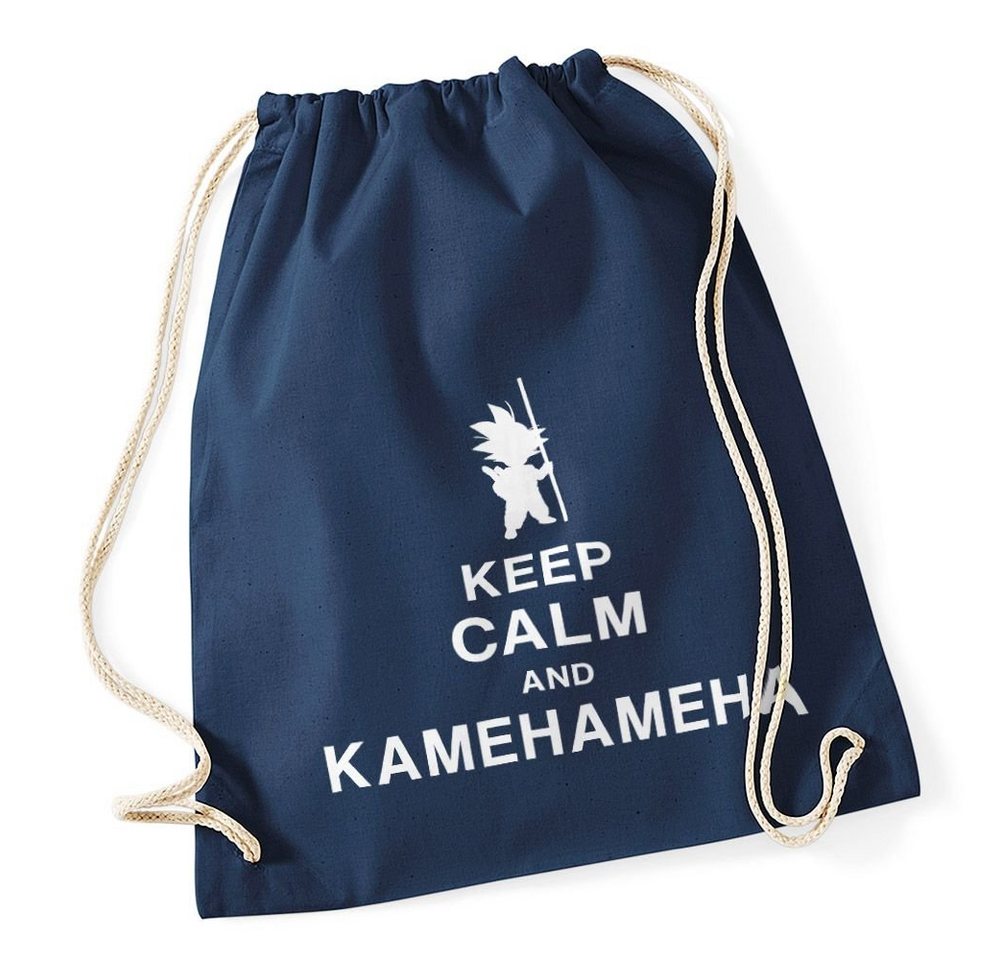 Autiga Turnbeutel Turnbeutel Keep Calm and Kamehameha Son Goku Dragonball Hipster Beutel Tasche von Autiga