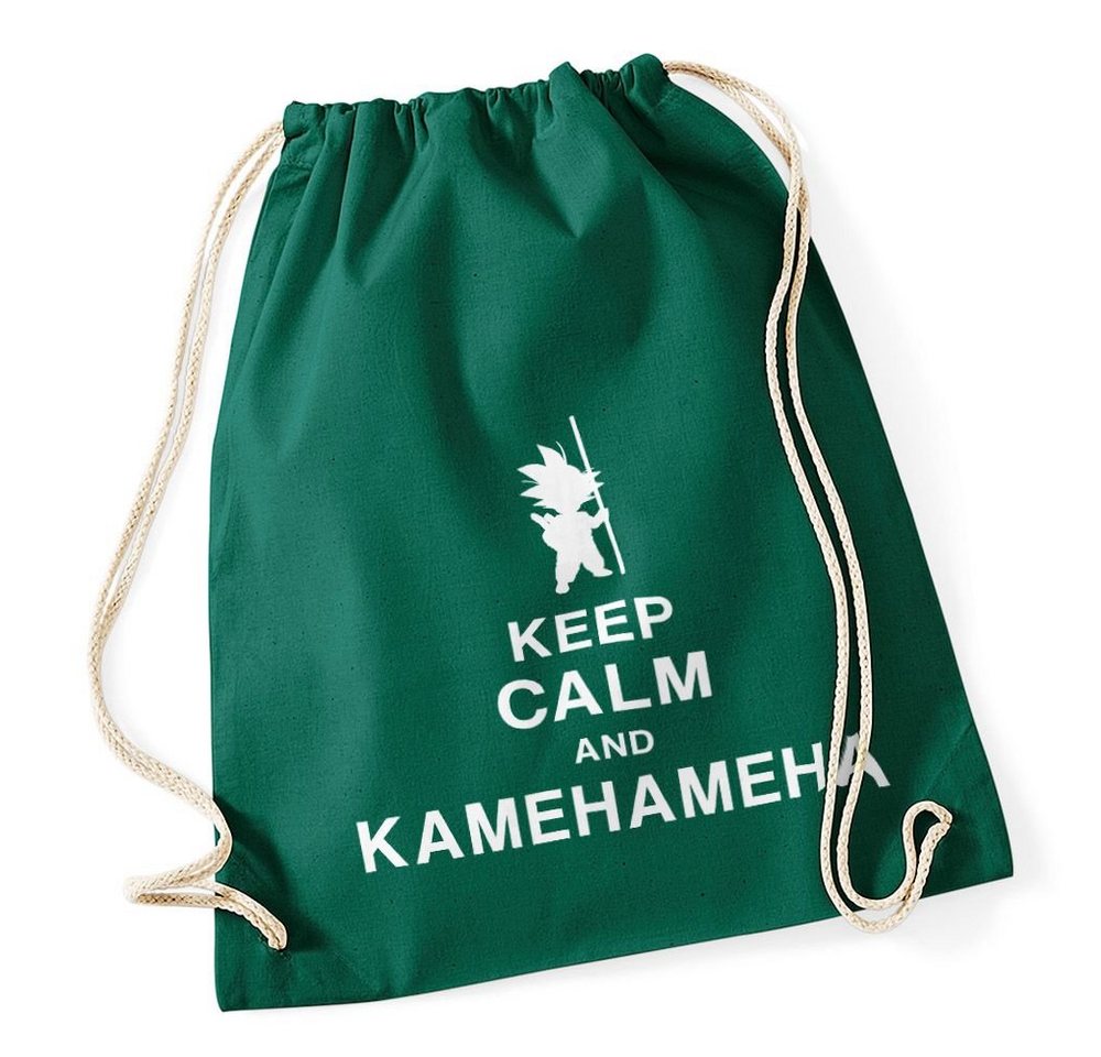 Autiga Turnbeutel Turnbeutel Keep Calm and Kamehameha Son Goku Dragonball Hipster Beutel Tasche von Autiga