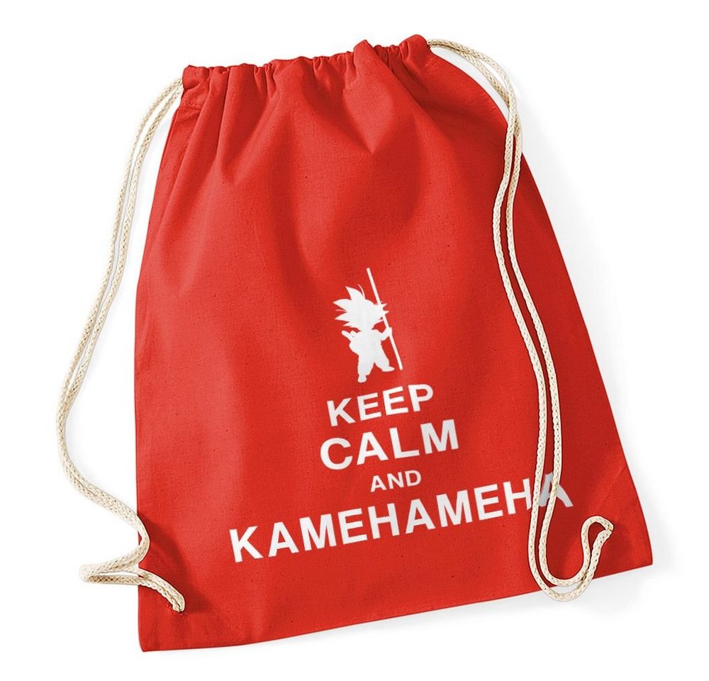 Autiga Turnbeutel Turnbeutel Keep Calm and Kamehameha Son Goku Dragonball Hipster Beutel Tasche von Autiga