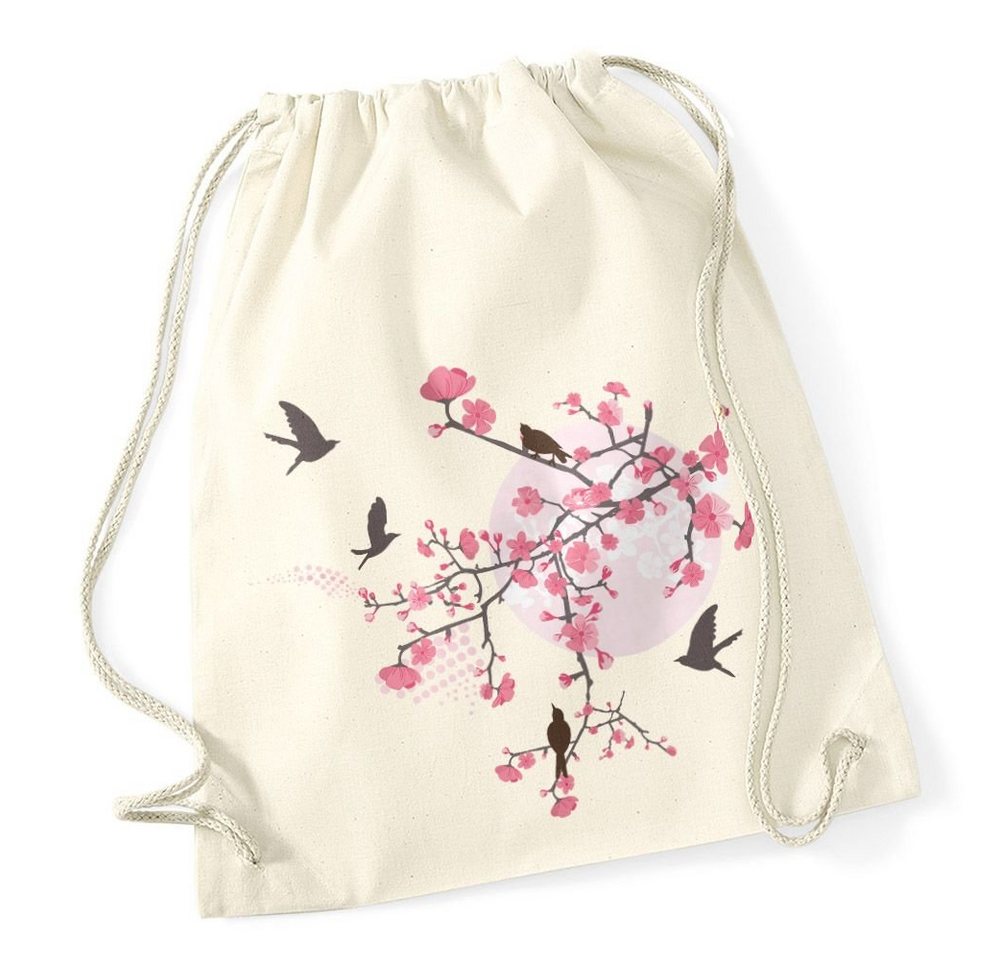 Autiga Turnbeutel Turnbeutel Kirschblüten Vögel Vogel Blumen Blüten Flower Cherry Tree Birds Autiga® von Autiga