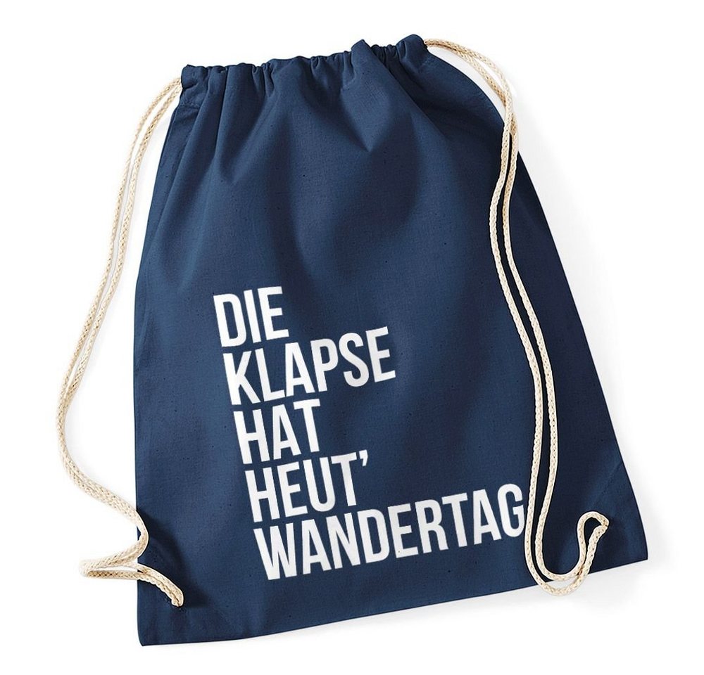 Autiga Turnbeutel Turnbeutel Klapse hat heut Wandertag Hipster Beutel Tasche Jutebeutel Gymbag von Autiga