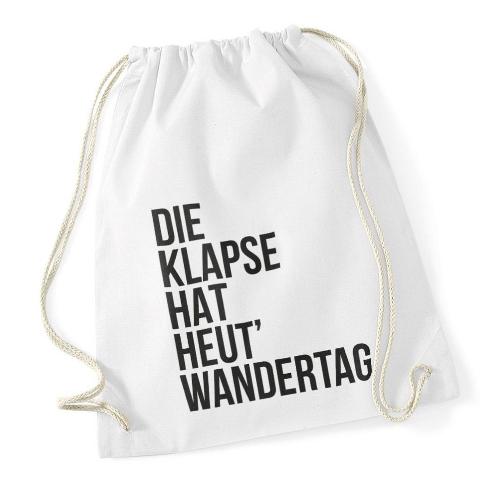 Autiga Turnbeutel Turnbeutel Klapse hat heut Wandertag Hipster Beutel Tasche Jutebeutel Gymbag von Autiga