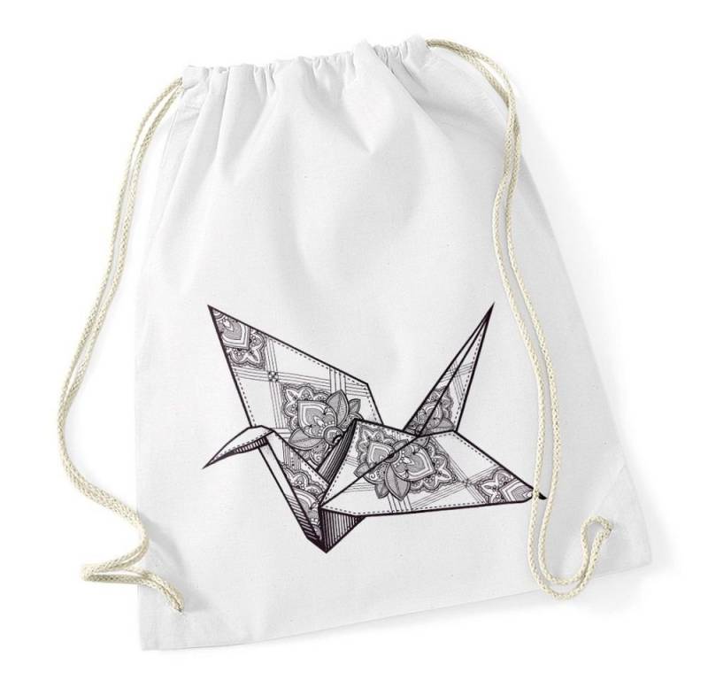 Autiga Turnbeutel Turnbeutel Origami Kranich Crane Vogel Bird Ornamente Boho Triangle Polygon Paisley Autiga® von Autiga