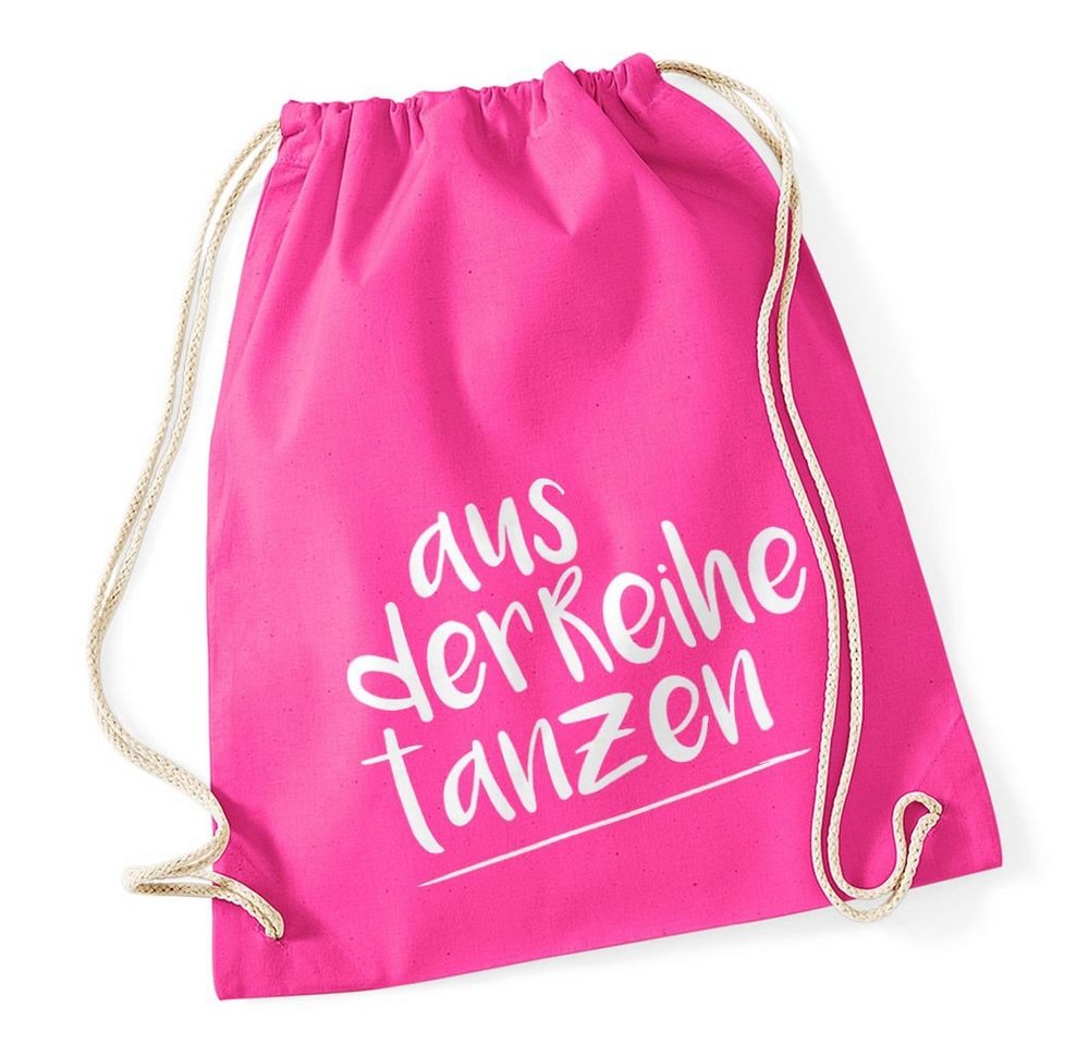 Autiga Turnbeutel Turnbeutel Party Feiern Sprüche - aus der Reihe tanzen - Techno Beutel Tasche von Autiga