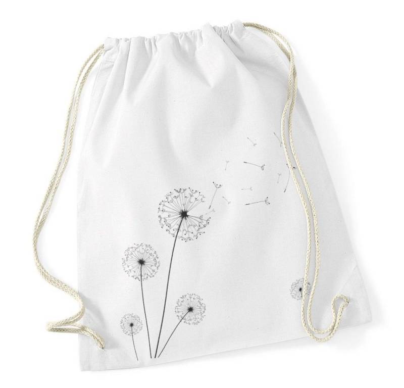 Autiga Turnbeutel Turnbeutel Pusteblume Blume Hipster Beutel Tasche Jutebeutel von Autiga