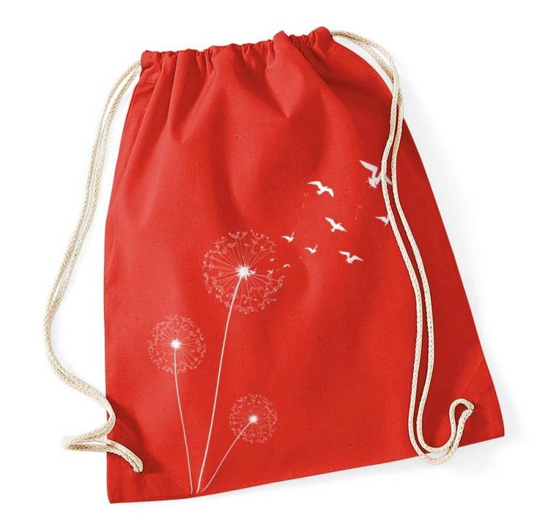 Autiga Turnbeutel Turnbeutel Pusteblume Vögel Birds Hipster Beutel Tasche Jutebeutel Dandelion Gymsac von Autiga