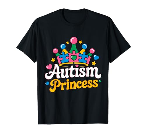 Autismus-Bewusstsein Autismus Prinzessin Autistisches Mädchen Kinder Tochter T-Shirt von Autism Awareness And Acceptance Design