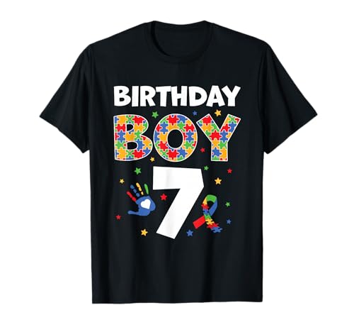 The 7th Birthday Boy Autism Awareness Puzzleteil T-Shirt The 7th Birthday Boy Autism Awareness Puzzleteil T-Shirt von Autism Awareness Birthday Family Matching
