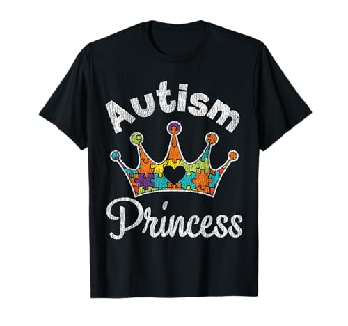 Autismus Prinzessin Mädchen Tochter Familie Autistische T-Shirt Autismus Prinzessin Mädchen Tochter Familie Autistische T-Shirt von Autism Awareness Gift Apparel. USA