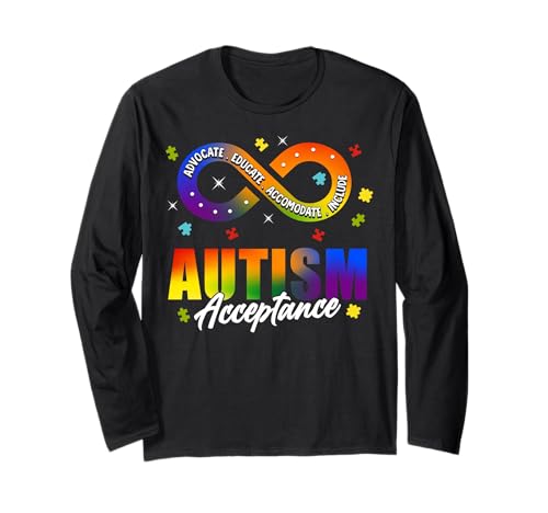 Autism Awareness Acceptance Shirt Infinity Symbol Man Women Langarmshirt von Autism Awareness Shirt T-Shirt