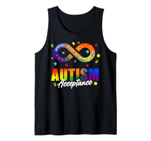 Autism Awareness Acceptance Shirt Infinity Symbol Man Women Tank Top von Autism Awareness Shirt T-Shirt