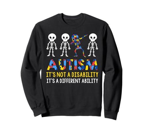 Autism Awareness Skeleton Dabbing Autistic Kids Awareness Sweatshirt von Autism Awareness Shirt T-Shirt