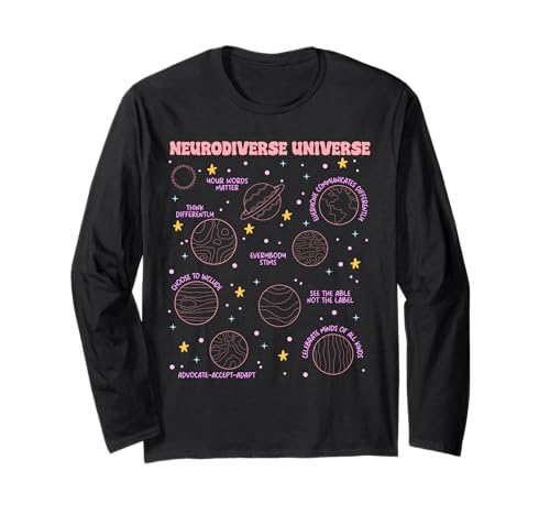 Autism Awareness Women Neurodiverse Universe Sped Teacher Langarmshirt von Autism Awareness Shirt T-Shirt