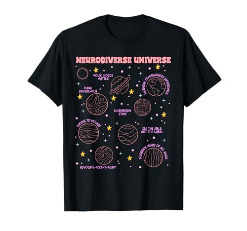 Autism Awareness Women Neurodiverse Universe Sped Teacher T-Shirt von Autism Awareness Shirt T-Shirt
