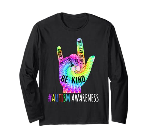 Be Kind ASL Love Sign Language Hand Autism Awareness T-Shirt Langarmshirt von Autism Awareness Shirt T-Shirt