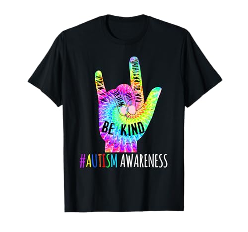 Be Kind ASL Love Sign Language Hand Autism Awareness T-Shirt T-Shirt von Autism Awareness Shirt T-Shirt