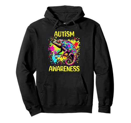 Gecko Eidechse Autismus Autistic World Awareness Day Month Kids Pullover Hoodie von Autism Awareness Support Autistic Children