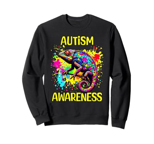 Gecko Eidechse Autismus Autistic World Awareness Day Month Kids Sweatshirt von Autism Awareness Support Autistic Children