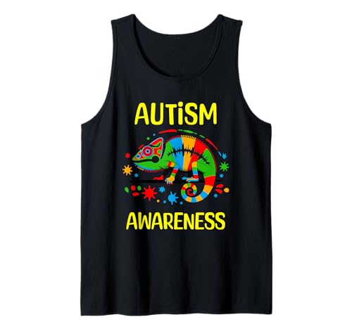 Gecko Eidechse Autismus Autistic World Awareness Day Month Kids Tank Top von Autism Awareness Support Autistic Children