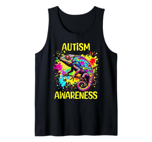 Gecko Eidechse Autismus Autistic World Awareness Day Month Kids Tank Top von Autism Awareness Support Autistic Children