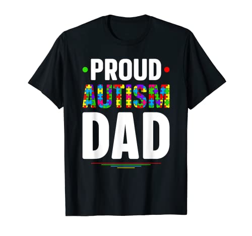 Herren Stolzer Autismusvater Autistisches Kind Autismus-Puzzle Neurodiversität T-Shirt von Autism Awareness Support Piece