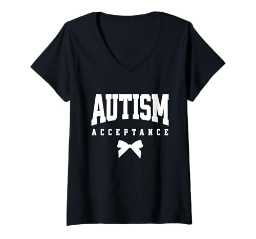 Damen Autismus-Bewusstseinsmonat, Geschenk für Autismus, Mutter, Autismus-Akzeptanz T-Shirt mit V-Ausschnitt Damen Autismus-Bewusstseinsmonat, Geschenk für Autismus, Mutter, Autismus-Akzeptanz T-Shirt mit V-Ausschnitt von Autism Awareness T-Shirt Co.