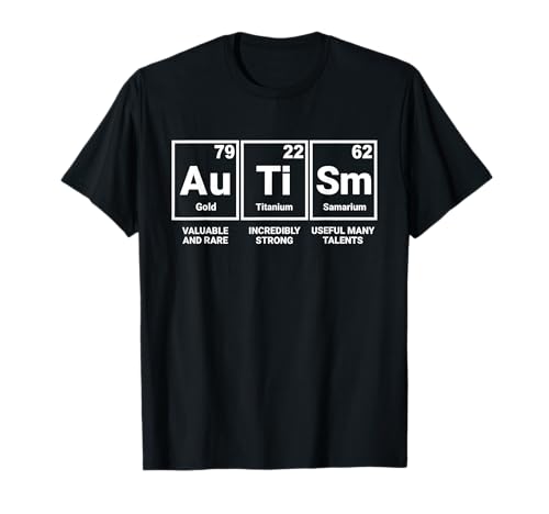 Autismus-Bewusstseins-Elemente, Periodensystem, Damen, Herren, Kinder T-Shirt Autismus-Bewusstseins-Elemente, Periodensystem, Damen, Herren, Kinder T-Shirt von Autism Elements Periodic Table Tee