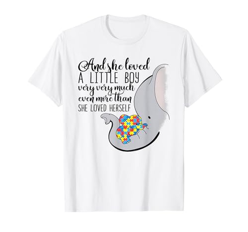 T-Shirt mit Aufschrift She Loved A Little Boy Very Much Autism Elephant Mom T-Shirt T-Shirt mit Aufschrift She Loved A Little Boy Very Much Autism Elephant Mom T-Shirt von Autism Mom Shirt Autism Awareness Day Gift