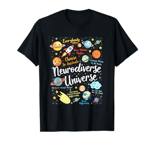 Kinder Autismus Neurodiverse Universum Neurodiversität Astronomie T-Shirt von Autism Neurodiverse Universe Neurodiversity