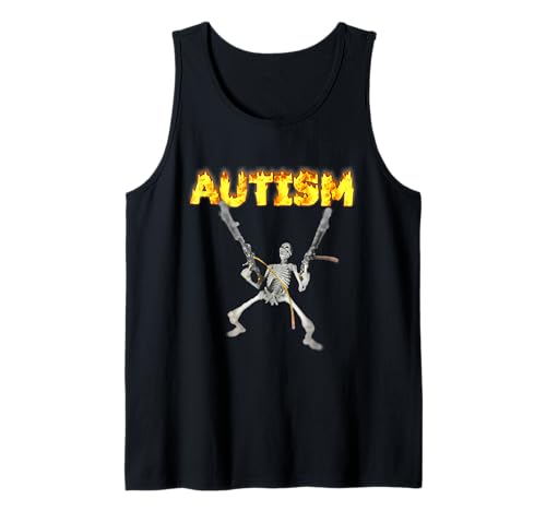 Vintage Autismus Skelett Meme Lustig Männer Frauen Kinder Tank Top Vintage Autismus Skelett Meme Lustig Männer Frauen Kinder Tank Top von Autism Skeleton Meme Funny Men Women Tees