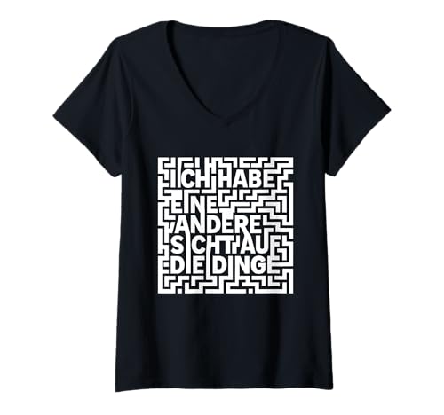 Damen Autismus "Ich Habe Eine Andere Sicht Auf Die Dinge" Autisten T-Shirt mit V-Ausschnitt Damen Autismus "Ich Habe Eine Andere Sicht Auf Die Dinge" Autisten T-Shirt mit V-Ausschnitt von Autistisches Kind ADHS Geschenk Autisten Autism