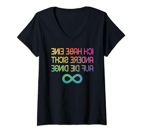 Damen Autisten Ich Habe Eine Andere Sicht Auf Die Dinge Autismus T-Shirt mit V-Ausschnitt Damen Autisten Ich Habe Eine Andere Sicht Auf Die Dinge Autismus T-Shirt mit V-Ausschnitt von Autistisches Kind Geschenk Für Autisten Autism
