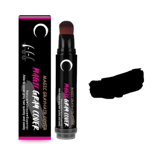 AUTMOR Schwarz & Braun Haarfärbemittel Stift Für Männer & Frauen – Sofortige Grauabdeckung Langanhaltende Farbe-Schnelle Farbaufnahme (Black 20ml) von Autmor